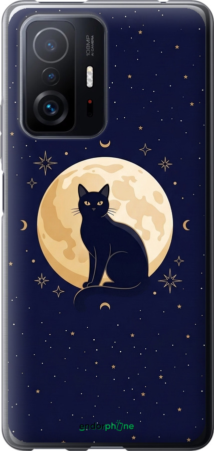 Силиконовый чехол Cute Cat Celestial/Witchy для Xiaomi 11T - 6787u-2487 изображение 