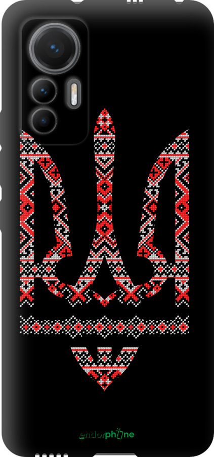TPU чехол Герб - вышиванка на черном фоне для Xiaomi 12 Lite - 1196b-2579 изображение 