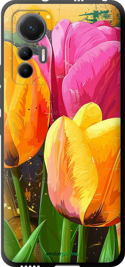 TPU чехол Намальовані тюльпани для Xiaomi 12 Lite - 5990b-2579 изображение 