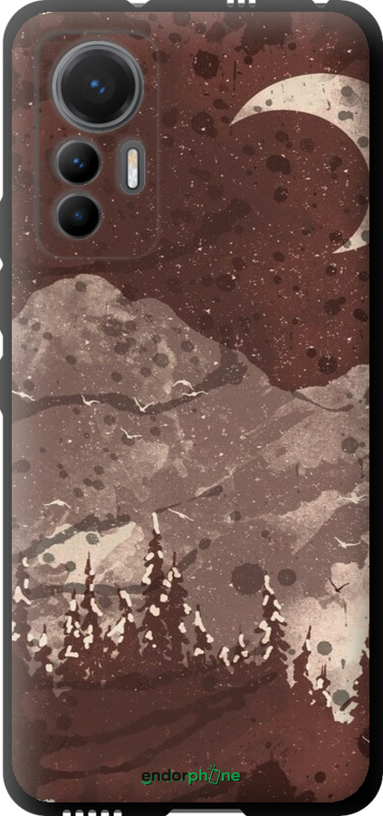TPU чехол із зображенням місячного пейзажу у нічному лісі для Xiaomi 12 Lite - 6546b-2579 изображение 