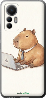 Силиконовый чехол Funny Capybara CEO Working для Xiaomi 12 Lite - 6777u-2579 изображение 