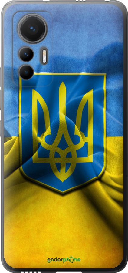 

Силіконовий чохол "Прапор та герб України" для Xiaomi 12 Lite, Блакитний
