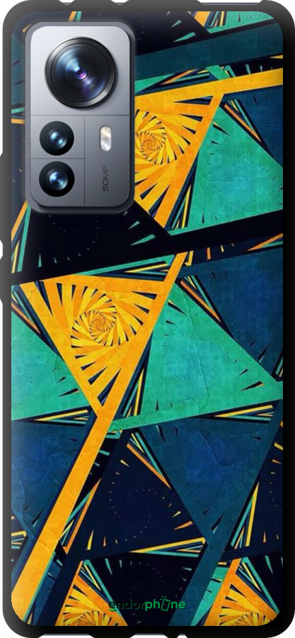 TPU чехол Арт, абстракція, жовтий, синій для Xiaomi 12 Pro - 5382b-2560 изображение 