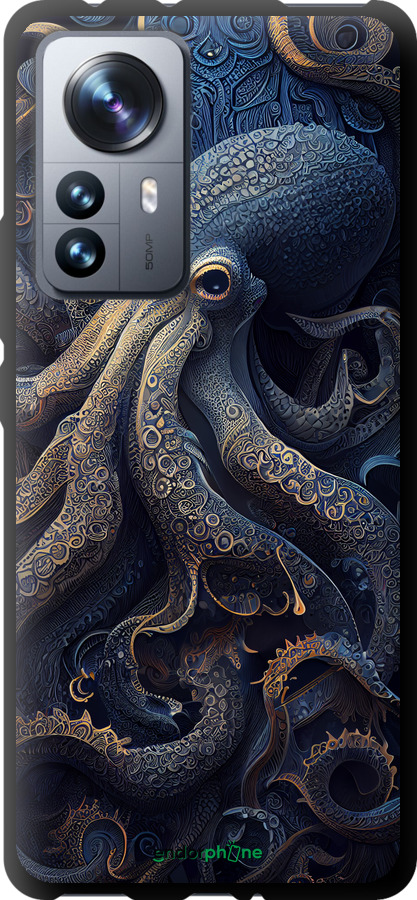 TPU zwart чехол Octopus для Xiaomi 12 Pro - 5551b-2560 изображение 