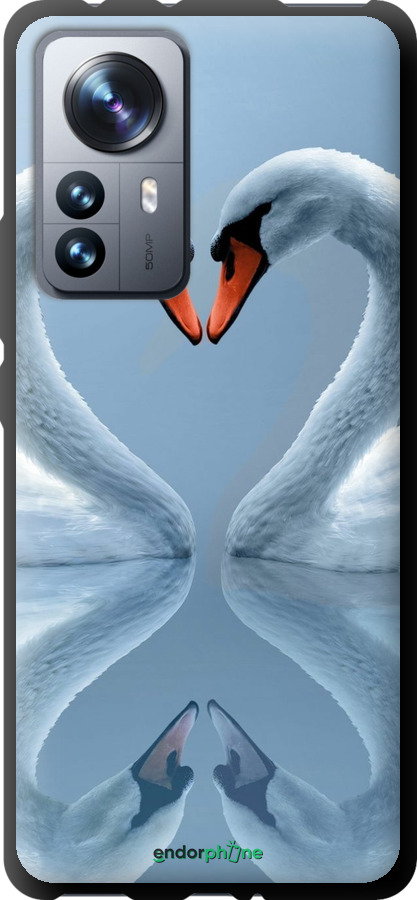 TPU чехол Лебеді для Xiaomi 12 Pro - 6007b-2560 изображение 