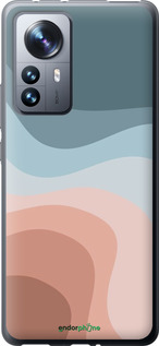 Силіконовий чехол З синіми та рожевими хвилями в стилі ретро для Xiaomi 12 Pro - 6532u-2560 изображение 
