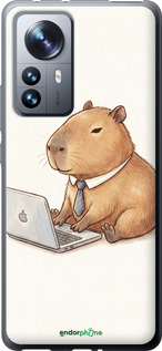 Силиконовый чехол 'Funny Capybara CEO Working' для Xiaomi 12 Pro изображение 1