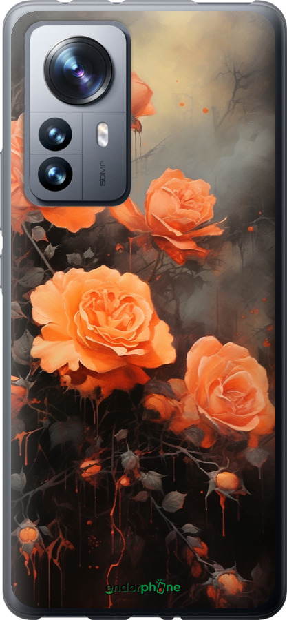 Силіконовий чехол Оранжеві троянди для Xiaomi 12 Pro - 5944u-2560 изображение 