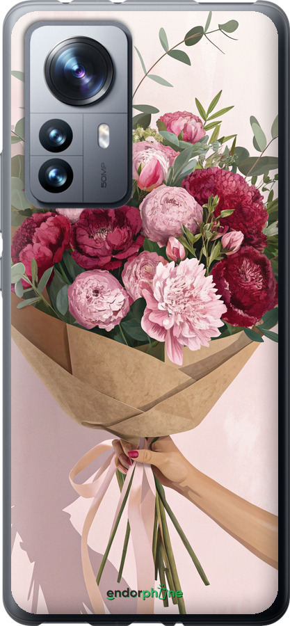 Силиконовый чехол Пионы 1 для Xiaomi 12 Pro - 6705u-2560 изображение 