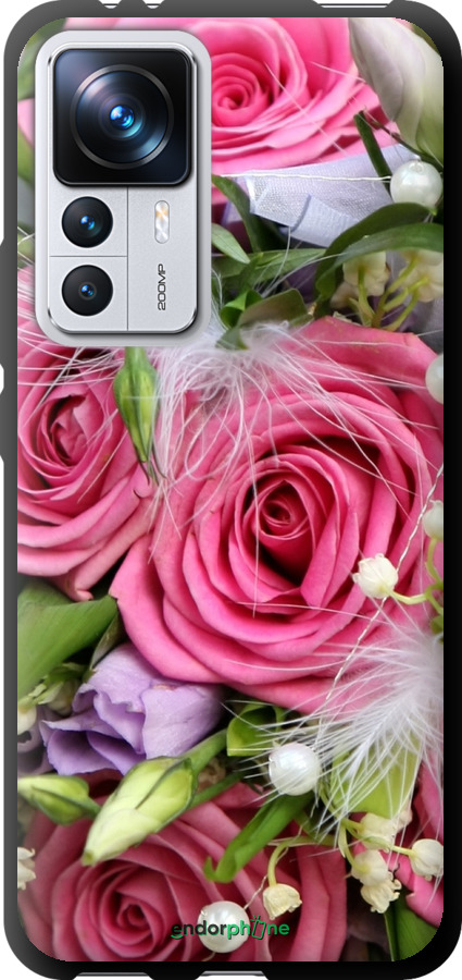 

TPU чорний чохол "Ніжність" для Xiaomi 12T Pro, Рожевий