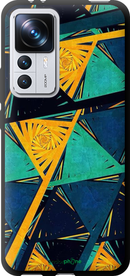 TPU чехол Арт, абстракція, жовтий, синій для Xiaomi Redmi K50 Ultra - 5382b-3331 изображение 
