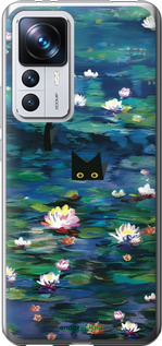 Силіконовий чехол с изображением водяных лилий и кошек для Xiaomi 12T Pro - 6257u-2869 изображение 