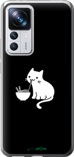 Силиконовый чехол С милым котом на черном фоне для Xiaomi Redmi K50 Ultra - 6528u-3331 изображение 