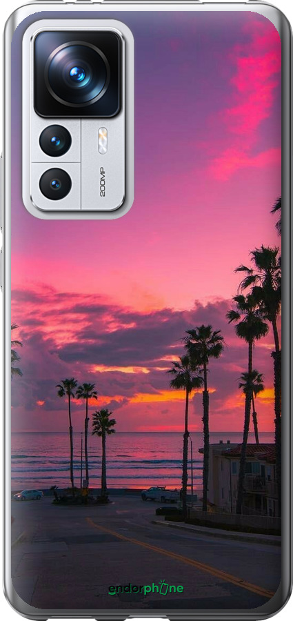 Силиконовый чехол Пальмы для Xiaomi 12T - 5873u-3332 изображение 