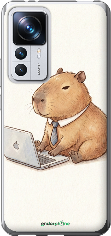 Силиконовый чехол Funny Capybara CEO Working для Xiaomi Redmi K50 Ultra - 6777u-3331 изображение 
