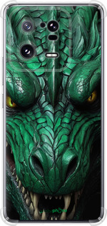 Силіконовий протиударний с посиленими кутами чехол Зелений дракон v2 для Xiaomi 13 Pro - 5817sp-2959 изображение 