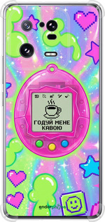 Силіконовий протиударний с посиленими кутами чехол Y2K Aesthetic Retro Pet: Годуй мене кавою для Xiaomi 13 Pro - 6784sp-2959 изображение 