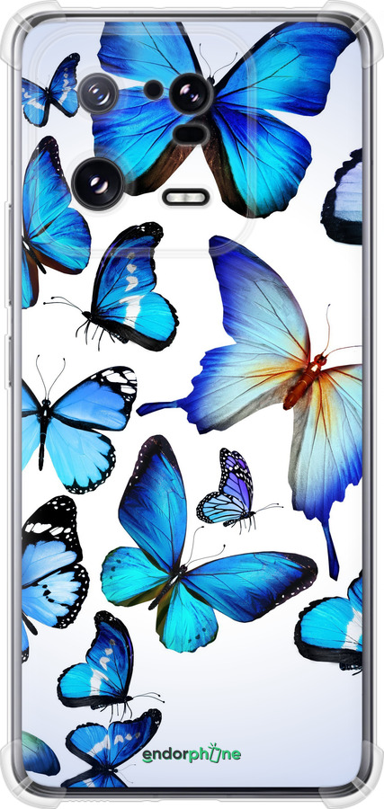 Силикон с усиленными углами чехол Бабочки для Xiaomi 13 Pro - 6023sp-2959 изображение 