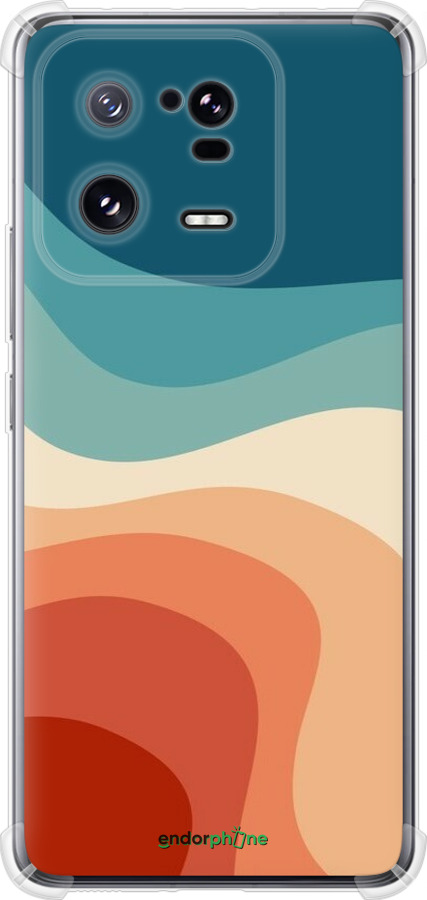 Силикон с усиленными углами чехол В стиле ретро с волнами для Xiaomi 13 Pro - 6531sp-2959 изображение 