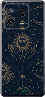 Силіконовий чехол Celestial Harmony: Sun & Moon Gold Mystic Pattern для Xiaomi 13 Pro - 6778u-2959 изображение 
