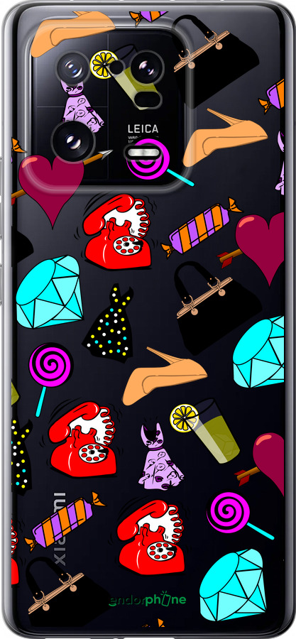 Силиконовый чехол stickers для Xiaomi 13 Pro - 4757u-2959 изображение 