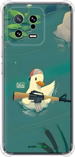 Силикон с усиленными углами чехол Уточка с автоматом для Xiaomi 13 - 6356sp-2957 изображение 