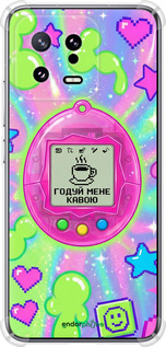 Силикон с усиленными углами чехол 'Y2K Aesthetic Retro Pet: Годуй мене кавою' для Xiaomi 13 изображение 6