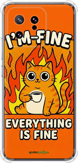 Силикон с усиленными углами чехол 'Funny Cat' для Xiaomi 13 изображение 6