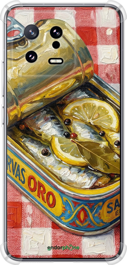 Силіконовий протиударний с посиленими кутами чехол Vintage Sardine Tin Phone для Xiaomi 13 - 6772sp-2957 изображение 