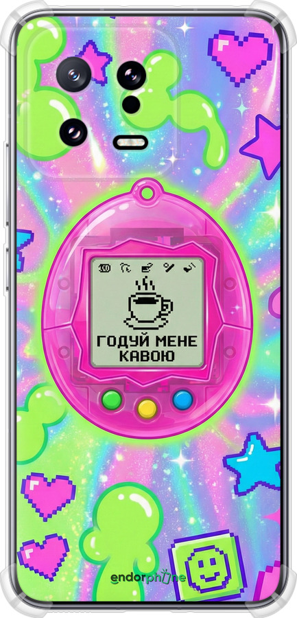 Силикон с усиленными углами чехол Y2K Aesthetic Retro Pet: Годуй мене кавою для Xiaomi 13 - 6784sp-2957 изображение 