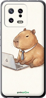 Силіконовий чехол Funny Capybara CEO Working для Xiaomi 13 - 6777u-2957 изображение 