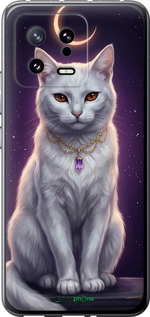 Силіконовий чехол Mystic White Cat Gothic Dark Purple Gold для Xiaomi 13 - 6805u-2957 изображение 