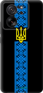 Силиконовый чехол Тризуб в вышиванке для Xiaomi Redmi K60 Ultra - 1158u-4143 изображение 