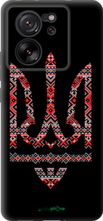 Силиконовый чехол Герб - вышиванка на черном фоне для Xiaomi 13T PRO - 1196u-3810 изображение 