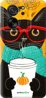 Силиконовый чехол Осенний кот для Xiaomi 13T - 4026u-4142 изображение 