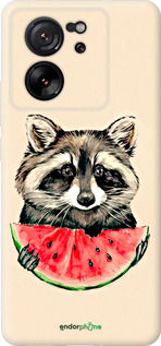 Силиконовый чехол Енотик с арбузом для Xiaomi Redmi K60 Ultra - 4605u-4143 изображение 