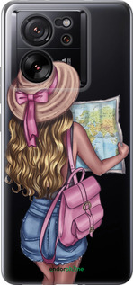 Силиконовый чехол Девушка с картой для Xiaomi Redmi K60 Ultra - 4704u-4143 изображение 