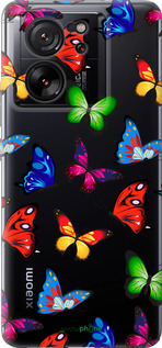 Силиконовый чехол Красочные мотыльки для Xiaomi Redmi K60 Ultra - 4761u-4143 изображение 