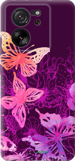 Силиконовый чехол Бабочки v2 для Xiaomi 13T - 5475u-4142 изображение 