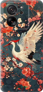 Силиконовый чехол Сакура и аист для Xiaomi Redmi K60 Ultra - 6108u-4143 изображение 