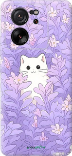 Силиконовый чехол Котик в цветах для Xiaomi Redmi K60 Ultra - 6390u-4143 изображение 