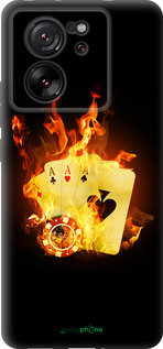 Силиконовый чехол Горящие карты для Xiaomi 13T - 839u-4142 изображение 
