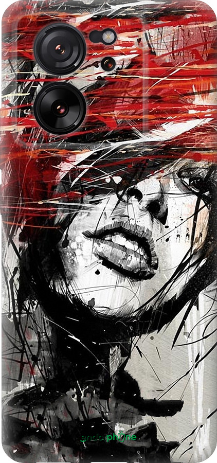 Силиконовый чехол Лицо девушки для Xiaomi 13T PRO - 1162u-3810 изображение 