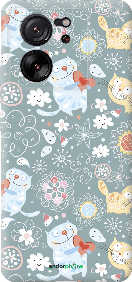 Силиконовый чехол Котята v3 для Xiaomi 13T PRO - 1223u-3810 изображение 