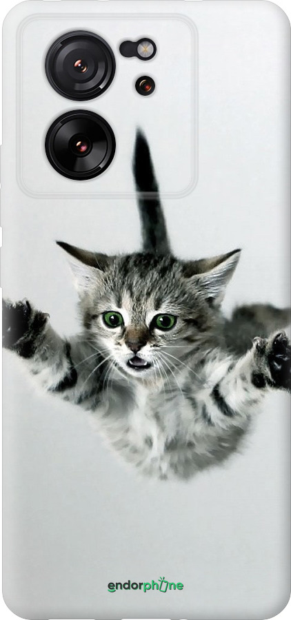 Силиконовый чехол Летящий котёнок для Xiaomi 13T PRO - 2322u-3810 изображение 