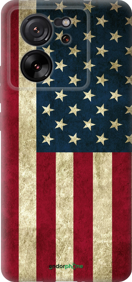 Силиконовый чехол Флаг США для Xiaomi 13T - 395u-4142 изображение 