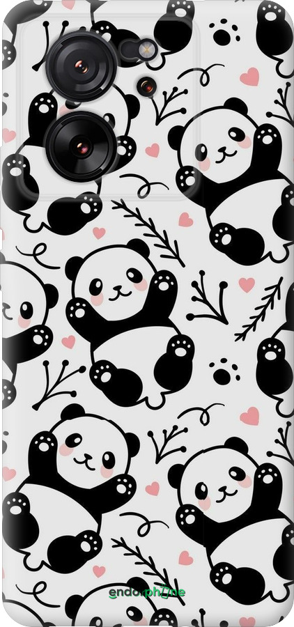 Силиконовый чехол Панды для Xiaomi Redmi K60 Ultra - 4318u-4143 изображение 