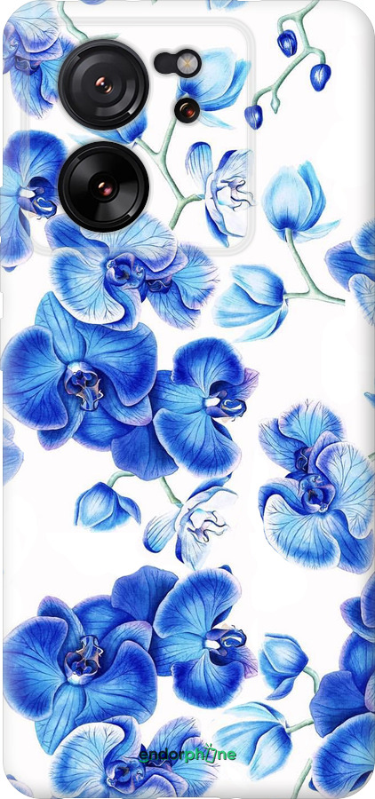 Силиконовый чехол Голубые орхидеи для Xiaomi Redmi K60 Ultra - 4406u-4143 изображение 