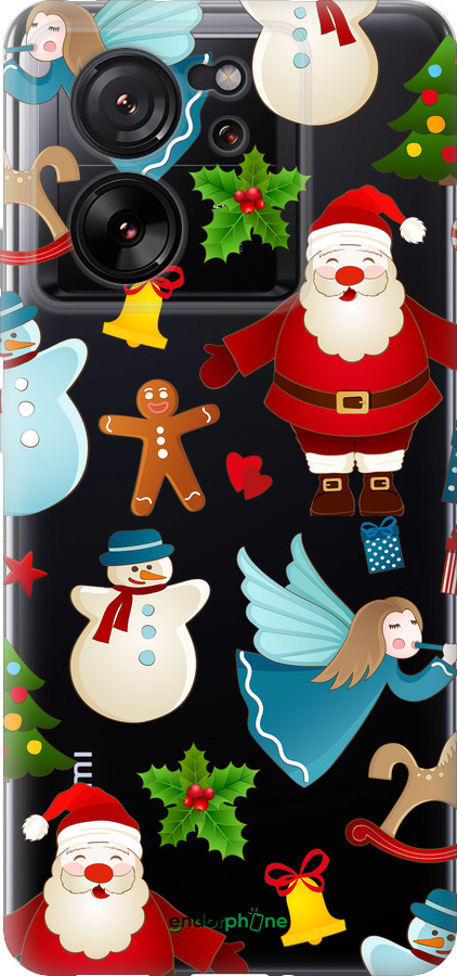 Силиконовый чехол Новогодний 1 для Xiaomi 13T PRO - 4614u-3810 изображение 