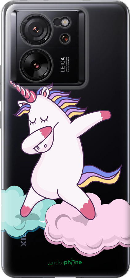Силиконовый чехол Единорог для Xiaomi 13T PRO - 4702u-3810 изображение 